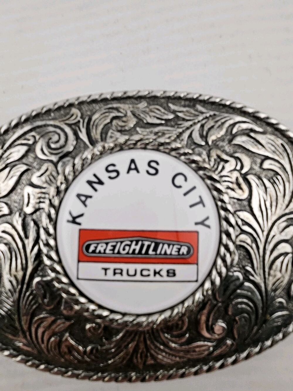 Vintage Kansas City Freightliner Trucks Belt Buckle NOS
